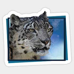 Snow Leopard Sticker